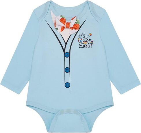 طقم ملابس للأطفال حديثي الولادة من الأولاد الصغار لعيد الفصح بأكمام طويلة in Kuwait