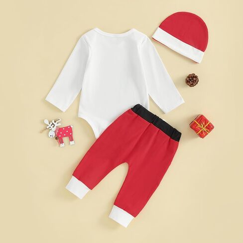 Ursobutegl My First Halloween Baby Girl Boy Outfits Cutest Pumpkin Romper Oneise Print Pants Hat Newborn Infant Clothes Set in Kuwait