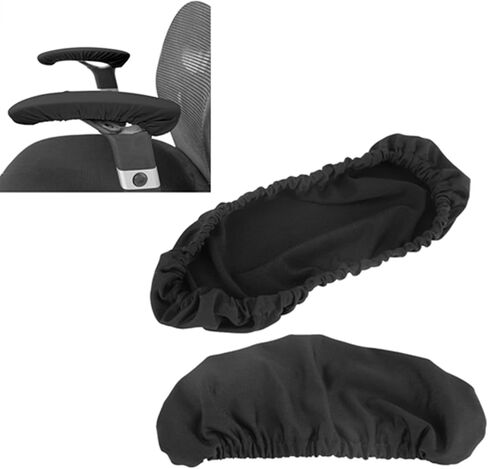 TOPINCN Office Chair Covers Stretch Computer Chair Cover with Armrest Covers Universal Chair Covers Modern Simplism High Back Chair Slipcover (Black) in Kuwait