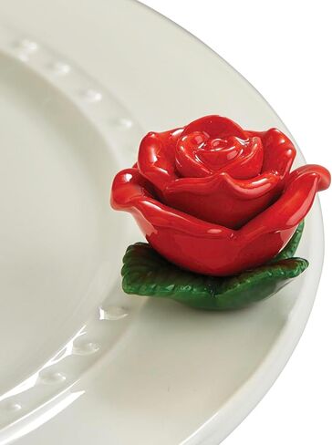 Nora Fleming Roses are Red (Red Rose) A276 - Hand-Painted Ceramic Valentine's Day Décor - Spring Minis for The Home and Office in Kuwait