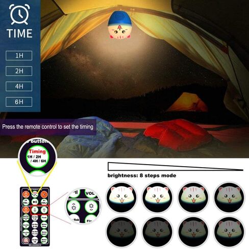 SEVENKA Night Light for Kids, 16 Lighting Modes Star Lights for Bedroom, 360° Rotating with Bluetooth Speaker, Rechargeable Baby Night Light Projector for Nursery Baby Bedroom Décor in Kuwait