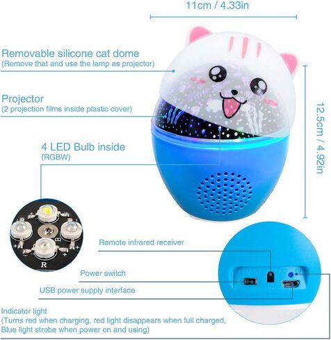 SEVENKA Night Light for Kids, 16 Lighting Modes Star Lights for Bedroom, 360° Rotating with Bluetooth Speaker, Rechargeable Baby Night Light Projector for Nursery Baby Bedroom Décor in Kuwait