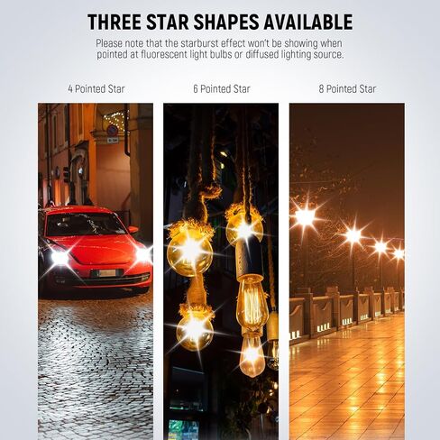 NEEWER 3PCS 72mm Star Filters, Adjustable Cross Screen Star Effect Filter (4, 6, 8 Points) with Ultra Slim Aluminum Alloy Frame, HD No Dark Corners with Double Sided Nano Coatings in Saudi Arabia