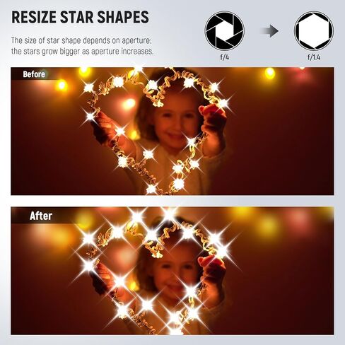 NEEWER 3PCS 72mm Star Filters, Adjustable Cross Screen Star Effect Filter (4, 6, 8 Points) with Ultra Slim Aluminum Alloy Frame, HD No Dark Corners with Double Sided Nano Coatings in Saudi Arabia