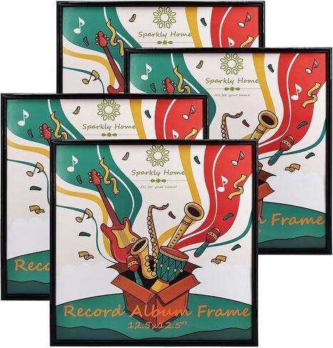 6 Packs,12.5x12.5 Black PVC Music Vinyl Record Album Frame, Display Music Vinyl LP Record Album Covers (6 Pack Black Frame) in Saudi Arabia