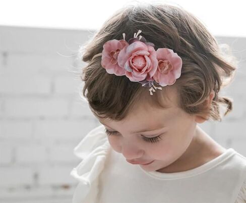 mligril Flower Headband Hair Bands for Girls, Baby Headbands Elastic Floral Hair Bows Crown Hair Accessories Gifts for Newborn Toddler Infant 3 Pcs in Saudi Arabia
