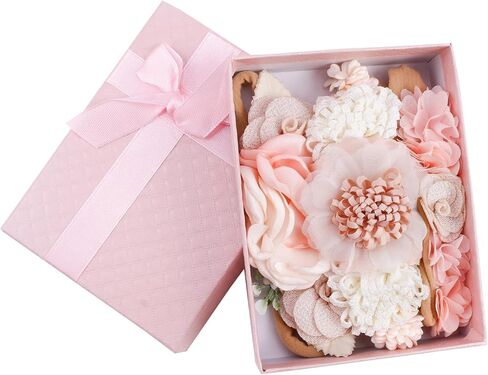 عصابة رأس على شكل زهرة من مليجريل للبنات، عصابات رأس مرنة للشعر على شكل زهور وأكسسوارات شعر على شكل تاج هدايا للأطفال حديثي الولادة 3 قطع in Kuwait