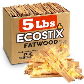 EasyGoProducts Eco-Stix Fatwood Fire Starter Kindling الحطب العصي 100٪ مشعل نار عضوي لمواقد الخشب والمواقد ونيران المخيمات والنيران - 05 جنيه in Kuwait