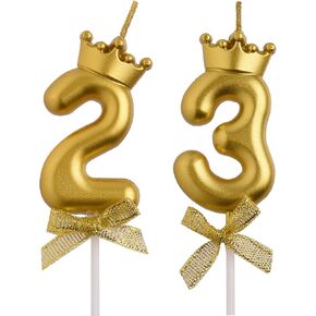 aoolada 23 شموع عيد الميلاد 32، الوردي 32 23 سنة كعكة توبر لطيف عدد شموع عيد ميلاد، عيد ميلاد سعيد زينة الحفلات الهدايا للفتيات النساء in Kuwait