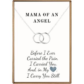 قلادة تذكارية لاجهاض الاجهاض، هدية تذكارية لفقدان الحمل للام، هدية تذكارية من الأم إلى الملاك، مجوهرات لذكرى الطفل، صغير، نحاس، بدون احجار كريمة in Kuwait