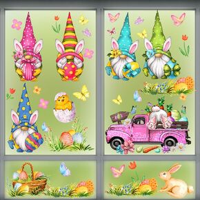 عيد الفصح جنوم نافذة يتمسك، عيد الفصح حزب الزينة الربيع التماثيل الأرنب الزهور نافذة يتمسك عيد الفصح جدار باب الفن الديكور لديكور النافذة الزجاجية in Kuwait