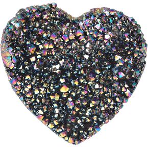 مجموعة أموجيلي من مجموعة كريستال روك كريستال مطلية بالتيتانيوم، تمثال حجري مزخرف من الكوارتز الجيود لديكور المنزل، قوس قزح in Kuwait