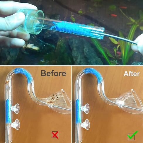 UnisonPet Aquarium Filter Brush, Flexible Tube Cleaning Long Hose Brush, Stainless Steel Cleaning Brush for Fish Tank Aquarium, Double Ended Hose Brush Pipe Clean Brush in Kuwait