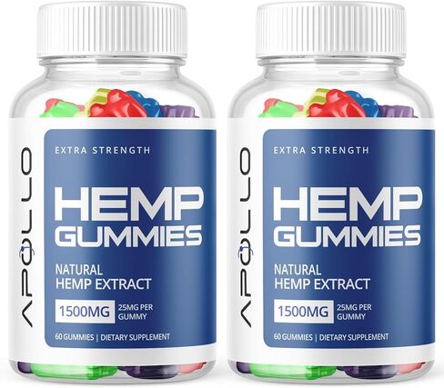 (2 Pack) Apollo Hemp Gummies - Apollo Hemp Gummies with Premium Hemp Extract, Apollo Hemp Extract Gummies, Advanced Formula Supplement (120 Gummies) in Kuwait