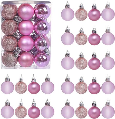 GOOTRADES Set of 24 Mini Shatterproof Christmas Balls Tree Ornaments Party Decoration, 3cm/1.18inch (Green) in Saudi Arabia