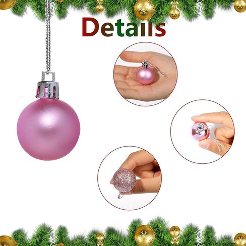 GOOTRADES Set of 24 Mini Shatterproof Christmas Balls Tree Ornaments Party Decoration, 3cm/1.18inch (Green) in Saudi Arabia