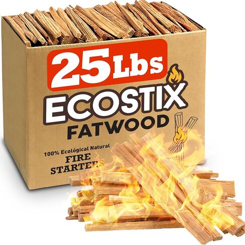 Eco-Stix Fatwood Fire Starter Kindling Firewood Sticks Bulk Packaged Firestarters 100% All Natural Resin Ocote Pine 10 Lbs in Saudi Arabia