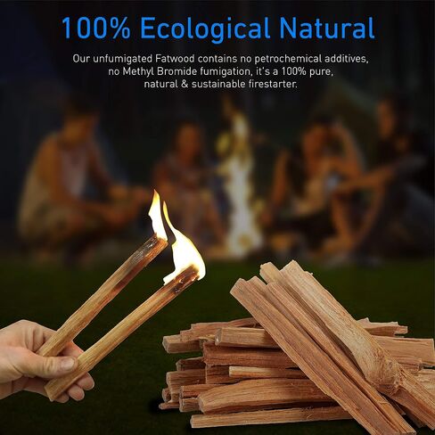 Eco-Stix Fatwood Fire Starter Kindling Firewood Sticks Bulk Packaged Firestarters 100% All Natural Resin Ocote Pine 10 Lbs in Saudi Arabia