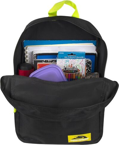 Color Block Backpacks for School Boys and Girls, 15 Inch Two Tone Backpack for Classroom, Work, Travel for Kids and Adults in Saudi Arabia