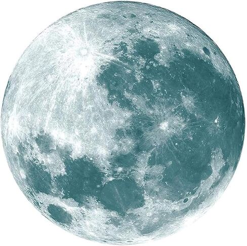 Glow in The Dark Moon Wall Decals 11.8 inch Luminous Sticker at Night, Perfect Ceiling or Wall Decor for Kids' Bedroom in Saudi Arabia
