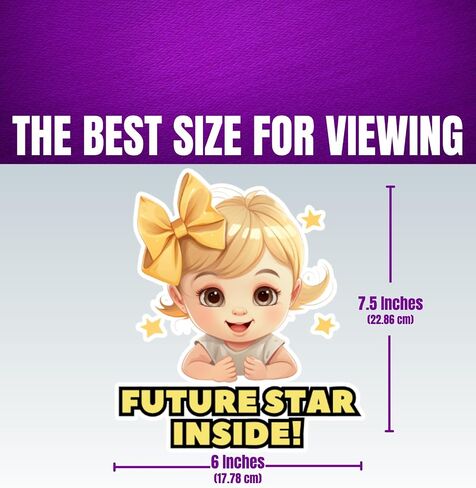 Baby On Board Sticker for Cars - Ideal Baby Car Accessories for Parents with Babies - Adorable for Baby Boy, Baby Girl - Cartoon Style Baby On Board Car Stickers by Insane Grape (Baby in Carseat 1) in Saudi Arabia