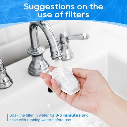 Cunina Cat Water Fountain Filter, Pet Fountain Filter Replacement for Rellaty 3.2L/108oz Pet Water Fountain, 6 Cat Water Fountain Filters & 6 Sponge Filters in Kuwait