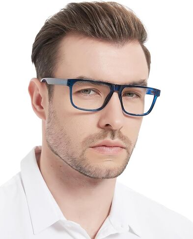 MARE AZZURO Retro Big Reading Glasses Men Lightweight Readers 1.0 1.25 1.5 1.75 2.0 2.25 2.5 2.75 3.0 3.5 4.0 5.0 6.0 in Saudi Arabia