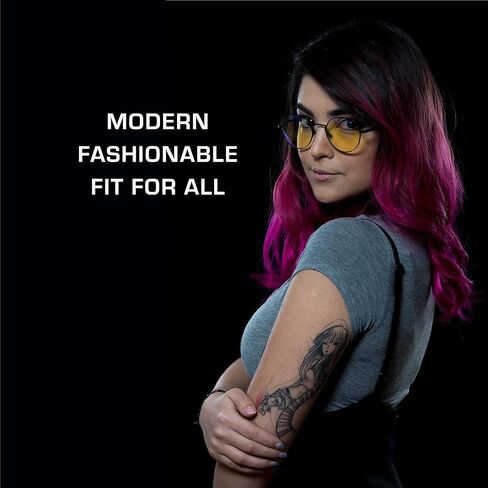 GUNNAR - نظارات ألعاب وكمبيوتر ممتازة - تحجب 65% من الضوء الأزرق - لانهائي، ذهبي، لون كهرماني in Kuwait