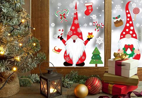 ملصقات نافذة مزدوجة الجانب لعيد الميلاد، 8 أوراق 316 قطعة من ملصقات النوافذ لعيد الميلاد المجيد لملصقات النوافذ من أجل أعياد الميلاد المجيد in Kuwait