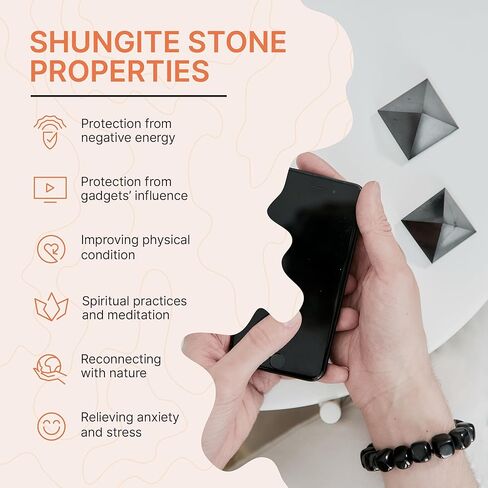 Karelian Heritage Genuine Polished Shungite Energy Pyramid 30 mm, Chakra Balancing Collectibles PP01 in Kuwait