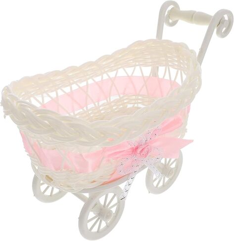 عربة الدمية العتيقة من الخيزران، سلال حلوى الروطان، شكل عربة الأطفال، سلال خبز من الخيزران، سلال تخزين الطعام، وعاء عرض لحفلات الزفاف وحفلات استقبال المولود الجديد، وجبة خفيفة، فواكه وخضروات in Kuwait