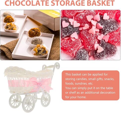 عربة الدمية العتيقة من الخيزران، سلال حلوى الروطان، شكل عربة الأطفال، سلال خبز من الخيزران، سلال تخزين الطعام، وعاء عرض لحفلات الزفاف وحفلات استقبال المولود الجديد، وجبة خفيفة، فواكه وخضروات in Kuwait