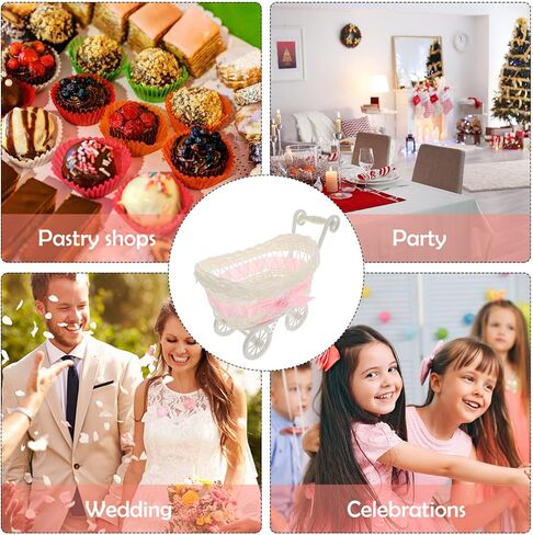 عربة الدمية العتيقة من الخيزران، سلال حلوى الروطان، شكل عربة الأطفال، سلال خبز من الخيزران، سلال تخزين الطعام، وعاء عرض لحفلات الزفاف وحفلات استقبال المولود الجديد، وجبة خفيفة، فواكه وخضروات in Kuwait