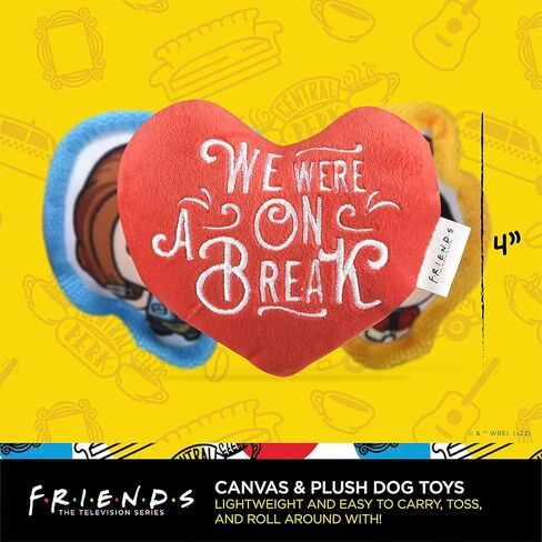 WB Friends: 6" You're Better Together Frame Plush Squeaker Dog Toy | 6" Friends Plush Peephole Squeaker Pet Toy | Friends Show Toy for Dogs Stuffed Animal 6 inch, FF21172 in Kuwait