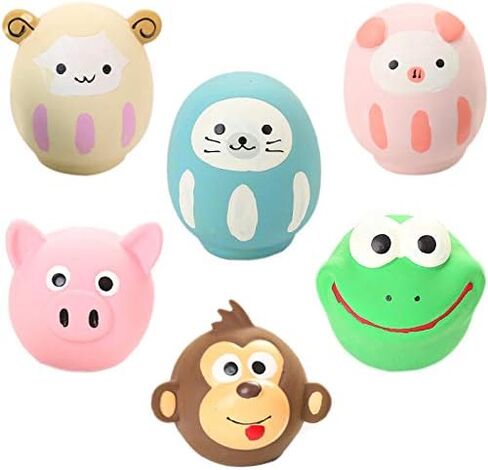 6 قطع من ألعاب اللاتكس للكلاب تصدر صوت صرير من المطاط الناعم، ألعاب مضغ تصدر صوت صرير مجموعات حيوانات مضحكة، لعبة تفاعلية للحيوانات الأليفة، لعبة جلب للكلاب الصغيرة والمتوسطة in Kuwait