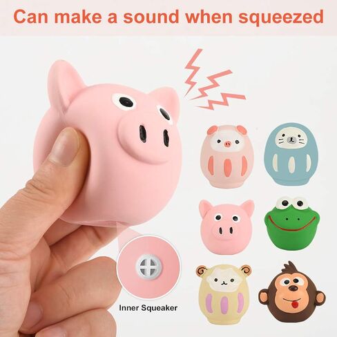 6 قطع من ألعاب اللاتكس للكلاب تصدر صوت صرير من المطاط الناعم، ألعاب مضغ تصدر صوت صرير مجموعات حيوانات مضحكة، لعبة تفاعلية للحيوانات الأليفة، لعبة جلب للكلاب الصغيرة والمتوسطة in Kuwait