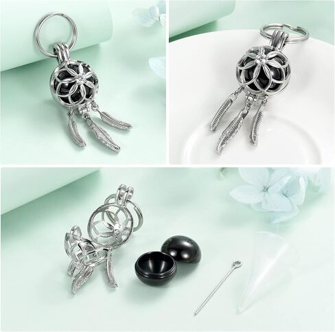 shajwo Cremation Jewelry Dream Catcher Urn Keychain for Ashes for Women Men Memorial Angel Wing Human Pet Ashes Pendant in Kuwait