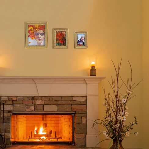 XUANLUO إطارات صور مقاس 5 × 7 بوصة إطار صورة مزخرف عتيق منقوش بواجهة زجاجية عالية الوضوح للتركيب على الحائط أو عرض الطاولة in Kuwait