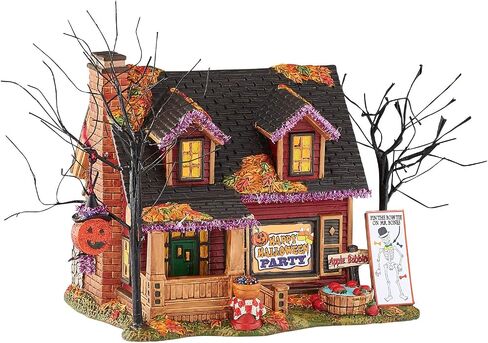 Department 56 Snow Village Halloween Trick or Treat Lane Party House Lit Building, 6.1 Inch, Multicolor in Saudi Arabia