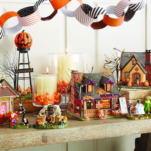 Department 56 Snow Village Halloween Trick or Treat Lane Party House Lit Building, 6.1 Inch, Multicolor in Saudi Arabia