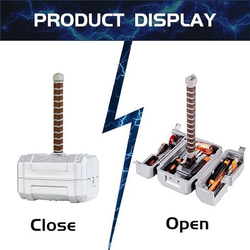 صندوق أدوات مطرقة مكون من 40 قطعة، مجموعة أدوات مطرقة ثور متعددة الوظائف، مجموعة أدوات منزلية، أدوات يدوية، هدية مبتكرة وفريدة من نوعها للرجال، محبي مارفل in Kuwait