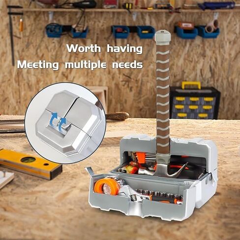 صندوق أدوات مطرقة مكون من 40 قطعة، مجموعة أدوات مطرقة ثور متعددة الوظائف، مجموعة أدوات منزلية، أدوات يدوية، هدية مبتكرة وفريدة من نوعها للرجال، محبي مارفل in Kuwait