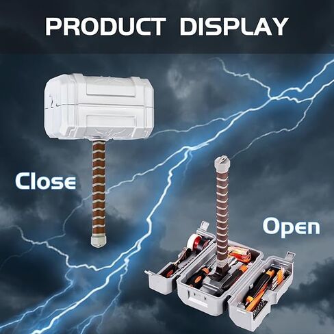 صندوق أدوات مطرقة مكون من 40 قطعة، مجموعة أدوات مطرقة ثور متعددة الوظائف، مجموعة أدوات منزلية، أدوات يدوية، هدية مبتكرة وفريدة من نوعها للرجال، محبي مارفل in Kuwait