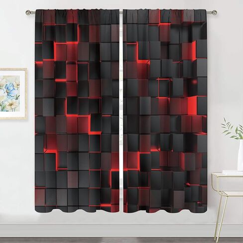 MESHELLY الأولاد ألعاب الستائر 42W × 63H بوصة قضيب جيب الألعاب ديكور للمراهقين غرفة نوم لعبة فيديو تحكم غمبد يقتبس الرجال الأطفال بارد الفن المطبوعة غرفة المعيشة غرفة اللعب نافذة الستائر 2 لوحات مجموعة in Kuwait