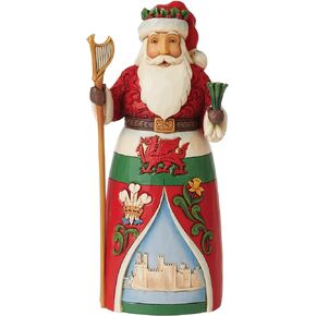 Enesco Jim Shore Heartwood Creek Santas Around The World Welsh Figurine, 7.08 Inch, Multicolor in Saudi Arabia