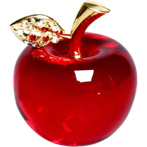 Crystal Apple Figurine Paperweight Ideal Gifts for Wedding Birthday Christmas and Home decoration 2.1 Inch (A-blue) in Kuwait