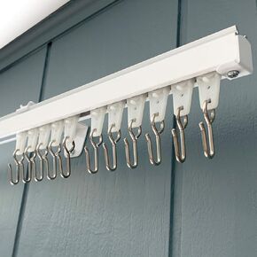 Room/Dividers/Now Curtain Track Set, Wall-Mounted - XXL, For Spaces 12ft to 15ft Wide (White) | Room Divider Curtain Track Set | Premium Design Wall Mount Curtain Rail Track in Kuwait