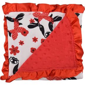 Unique Baby Soft Newborn Baby Blanket with Satin Trim (Pink Sunflower)