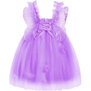 YETANLID Baby Girls Tulle Tutu Dress Butterfly Summer Sleeveless Dress Size 6M-6T
