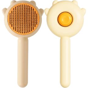 فرشاة جيانغ ويف تي للقطط والكلاب مع زر تحرير، فرشاة تنظيف شعر الحيوانات الأليفة، فرشاة للعناية بالقطط والكلاب، مشط سحري للحيوانات الأليفة، فرشاة للتنظيف الذاتي للقطط، فرشاة للعناية بالقطط، فرشاة لتساقط القطط (أخضر) in Kuwait